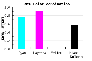 #1A0B6E color CMYK mixer