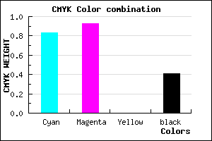 #1A0B97 color CMYK mixer