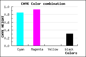 #1B0DB1 color CMYK mixer