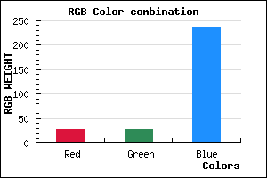 rgb background color #1B1BED mixer