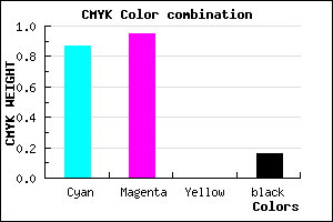#1C0BD6 color CMYK mixer