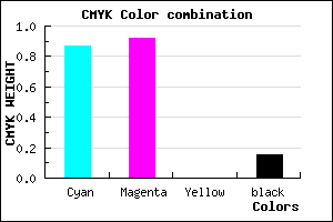 #1C12DA color CMYK mixer