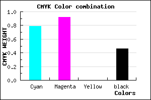 #1D0B8A color CMYK mixer