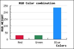 rgb background color #1D1DEB mixer