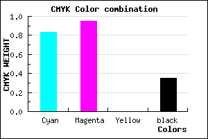 #1D08A6 color CMYK mixer