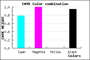 #03000E color CMYK mixer