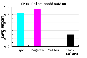 #1E0BB3 color CMYK mixer