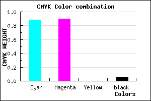 #1E18F0 color CMYK mixer