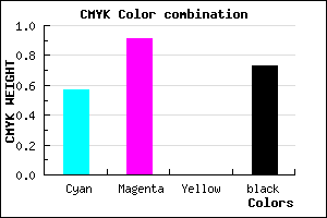 #1E0646 color CMYK mixer