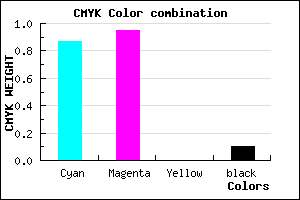 #1F0BE6 color CMYK mixer