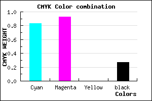#1F0DB9 color CMYK mixer