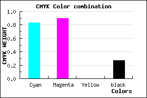 #1F12B9 color CMYK mixer