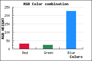 rgb background color #1F18E2 mixer