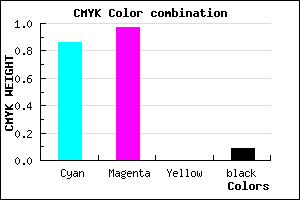 #2007E9 color CMYK mixer