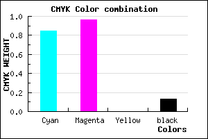 #2109DF color CMYK mixer