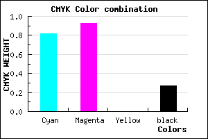 #220DB9 color CMYK mixer