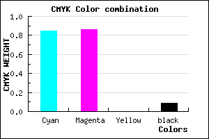 #2221E7 color CMYK mixer