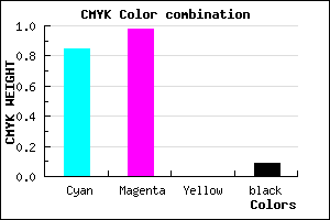 #2204E7 color CMYK mixer