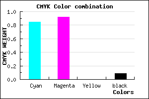 #2312E7 color CMYK mixer