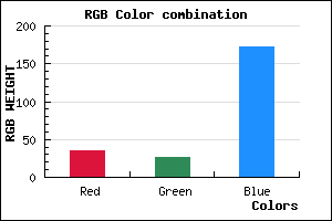 rgb background color #231AAC mixer
