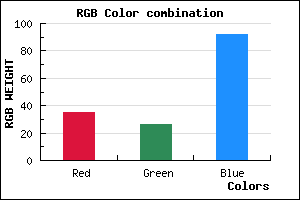 rgb background color #231A5C mixer