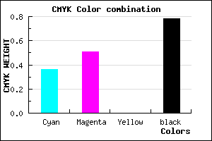 #231B37 color CMYK mixer