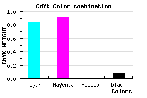 #2416E9 color CMYK mixer