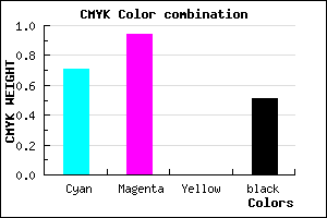 #24087E color CMYK mixer