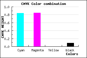 #2524E9 color CMYK mixer
