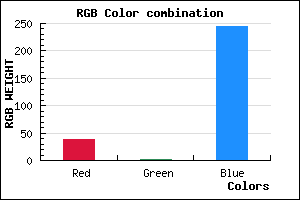 rgb background color #2601F4 mixer