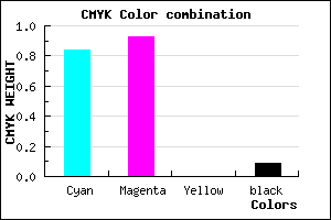 #2611E9 color CMYK mixer