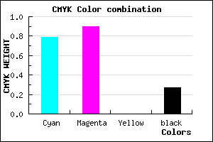 #2612B9 color CMYK mixer