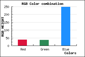 rgb background color #2624F8 mixer