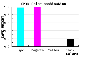 #0400D0 color CMYK mixer
