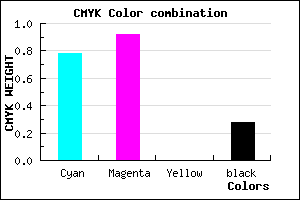 #280FB7 color CMYK mixer