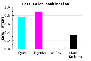 #2812AB color CMYK mixer