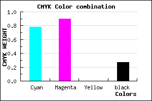 #2812B9 color CMYK mixer