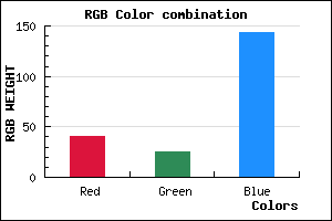 rgb background color #28198F mixer