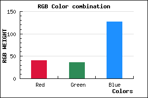 rgb background color #28247F mixer