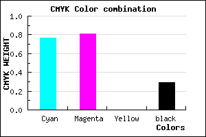 #2922B4 color CMYK mixer