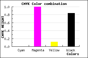 #2A0025 color CMYK mixer