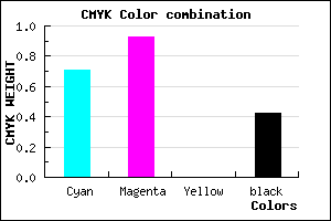 #2A0B93 color CMYK mixer