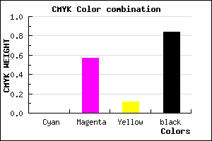 #2A1225 color CMYK mixer