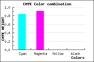 #2A16FF color CMYK mixer