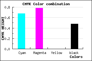 #2A1D84 color CMYK mixer