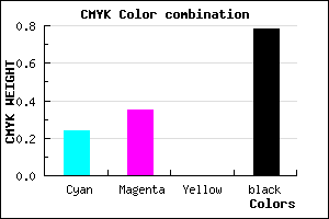 #2A2437 color CMYK mixer