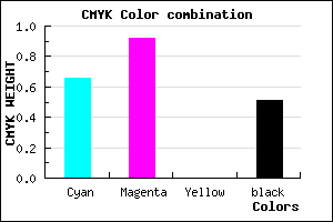 #2B0A7E color CMYK mixer