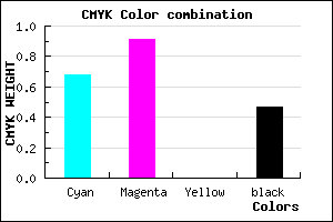 #2B0C88 color CMYK mixer