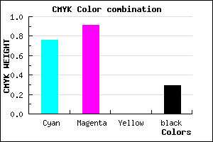 #2B10B6 color CMYK mixer