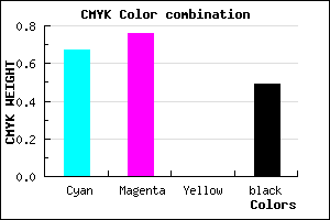 #2B1F83 color CMYK mixer